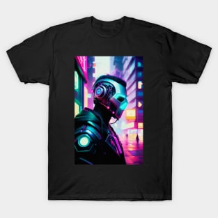 Abstract Cyberpunk Cyborg T-Shirt